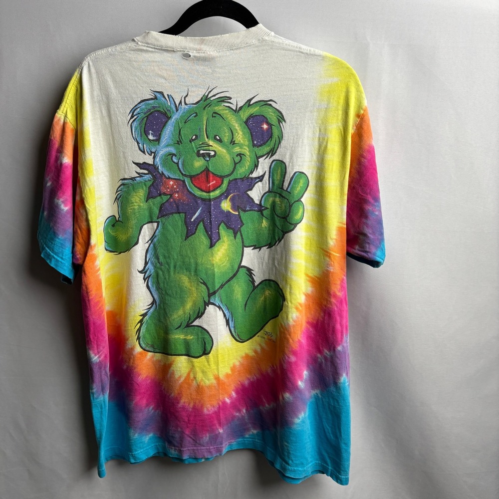 Vintage 1999 Liquid Blue Grateful Dead Dancing Bear Tie Dye T Shirt L Retro SEE - Picture 2 of 9